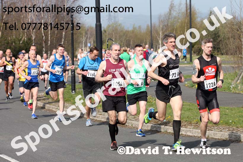 Senior mens 2019 Elswick Harirers Good Friday Road Relay, Newburn, Newcastle. Photo:  David T. Hewitson/Sports for All Pics